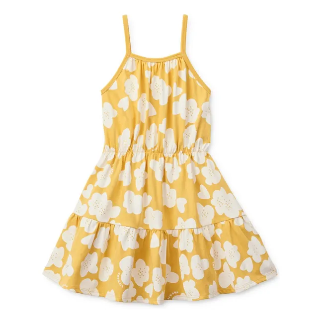 Vestido de algodón orgánico Mollie Fleurie | Amarillo