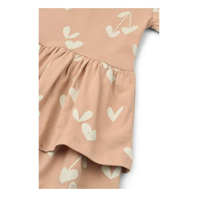 Mindy Hearts Organic Cotton Dress | Peach