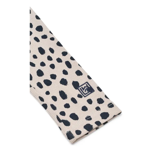 Marien Leopard Organic Cotton Ribbed Legging | Brown