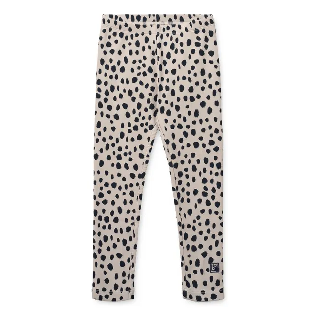 Gerippte Leggings Marien Leopard Bio-Baumwolle | Braun