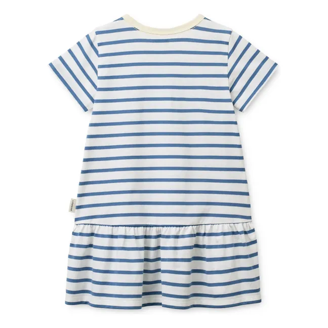 Madden Striped Organic Cotton Dress | Blue