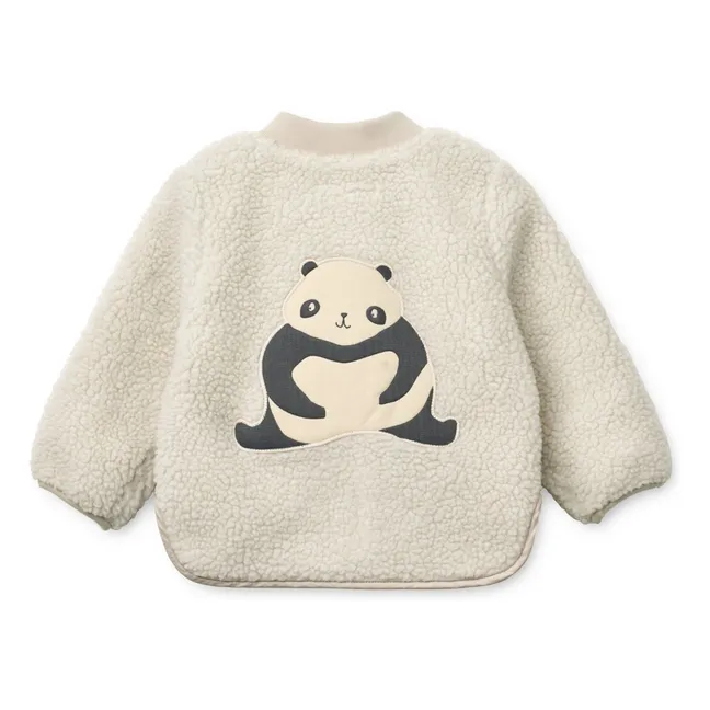 Veste Façon Sherpa Lora Panda Fibres Recyclées | Ecru