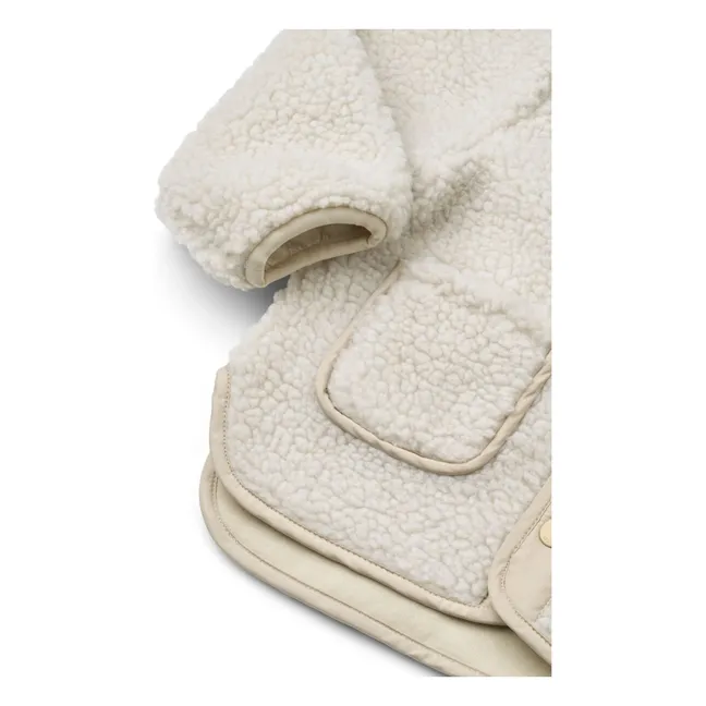 Chaqueta Sherpa de fibra reciclada Lora Panda | Crudo