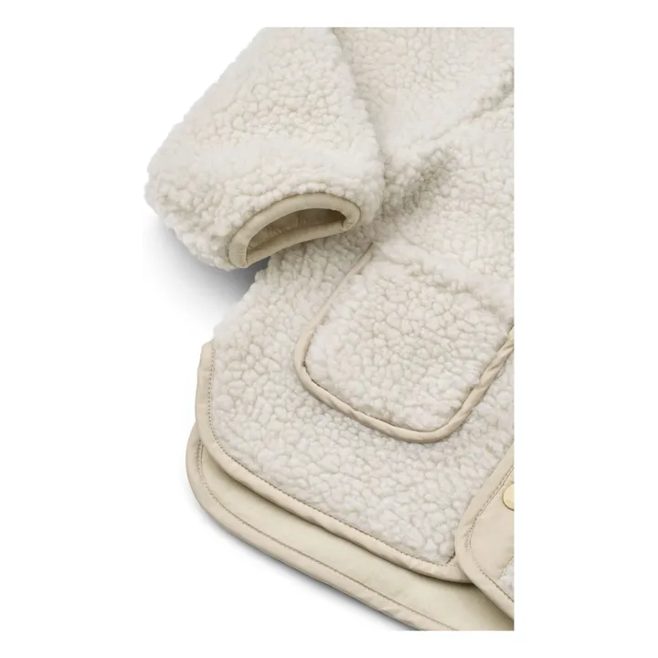 Lora Panda Recycled Fiber Sherpa Jacket | Ecru- Product image n°3