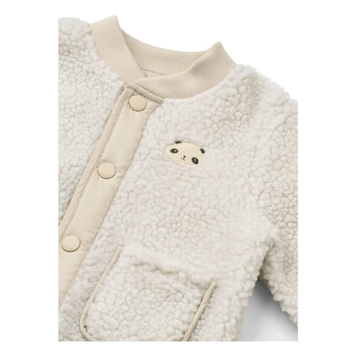 Lora Panda Recycled Fiber Sherpa Jacket | Ecru- Product image n°2