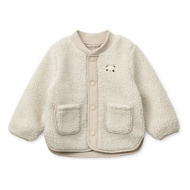 Veste Façon Sherpa Lora Panda Fibres Recyclées | Ecru