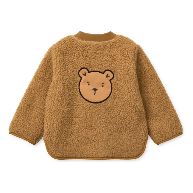 Giacca Sherpa in fibra riciclata Lora Ourson | Marrone