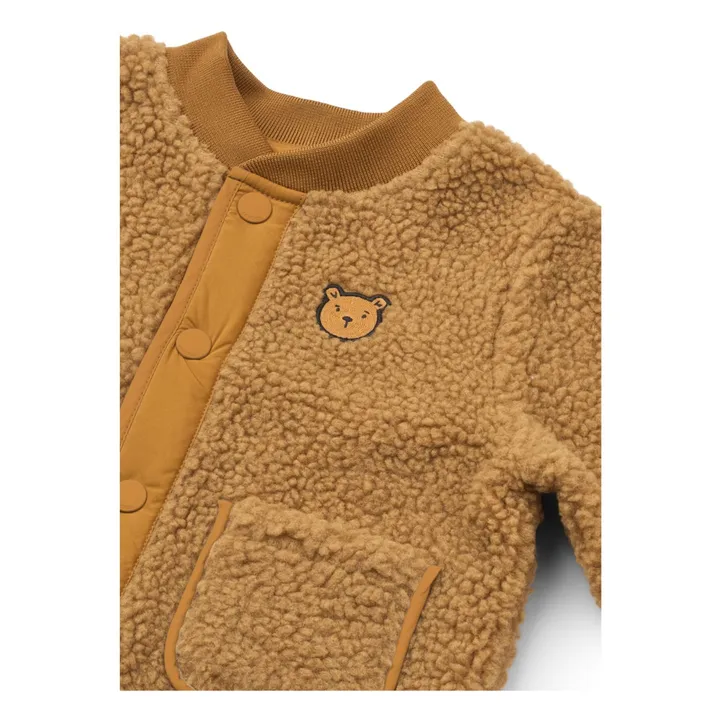 Chaqueta Sherpa de fibra reciclada Lora Ourson | Marrón- Imagen del producto n°2