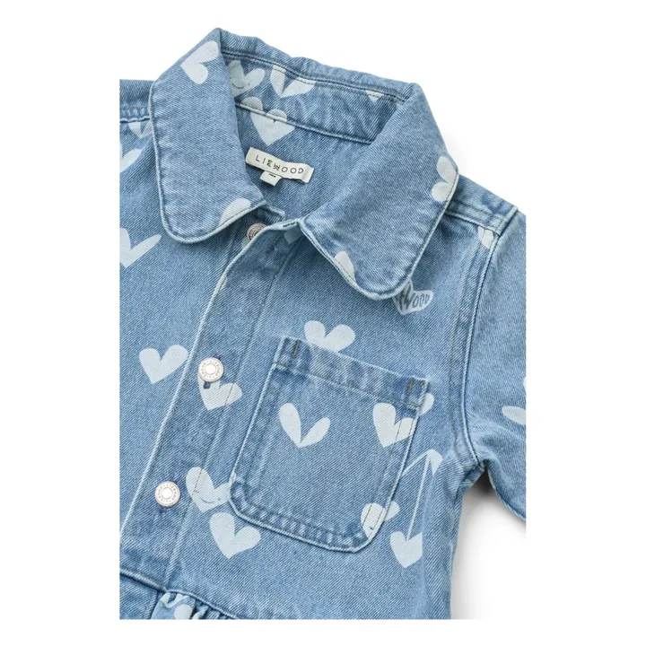 Chaqueta vaquera Kenza Hearts | Azul Claro- Imagen del producto n°1