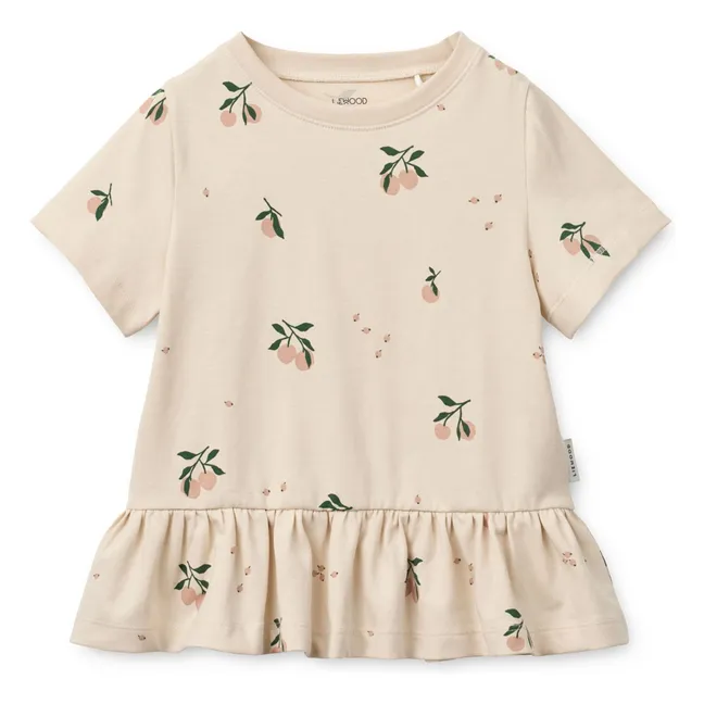 Ilford Peach Organic Cotton T-shirt and Shorts Set | Ecru
