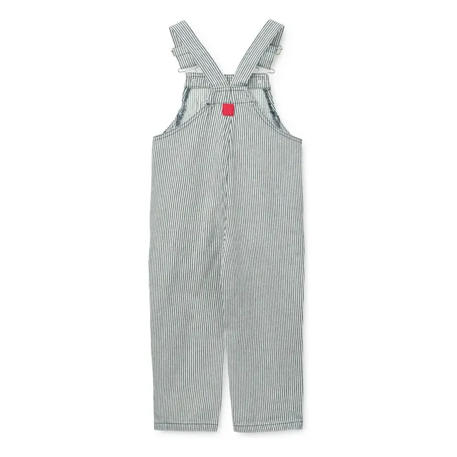 Delani Striped Denim Dungarees | Navy blue