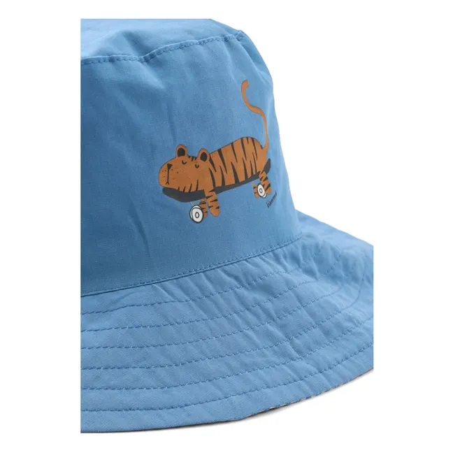 Damon Reversible Bob Striped Algodón orgánico | Azul