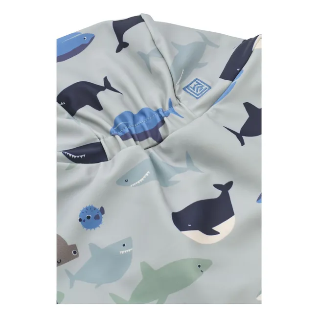 Cecilia Sharks UV Protection Hat | Grey blue