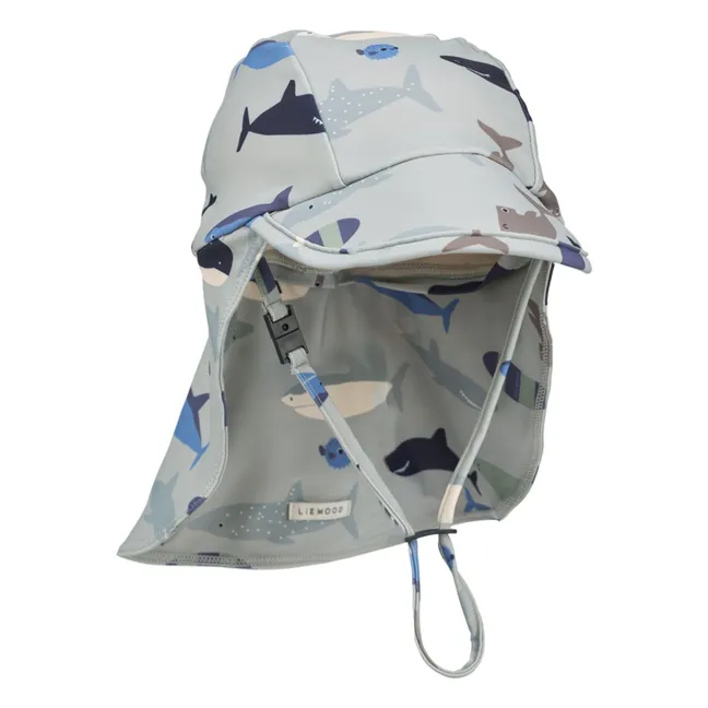 Cecilia Sharks UV Protection Hat | Grey blue