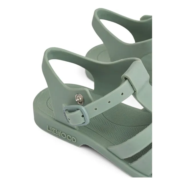 Sandales Bre Charms Poisson-Globe | Vert kaki