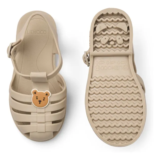 Sandalias Bre Charms Bear | Crudo