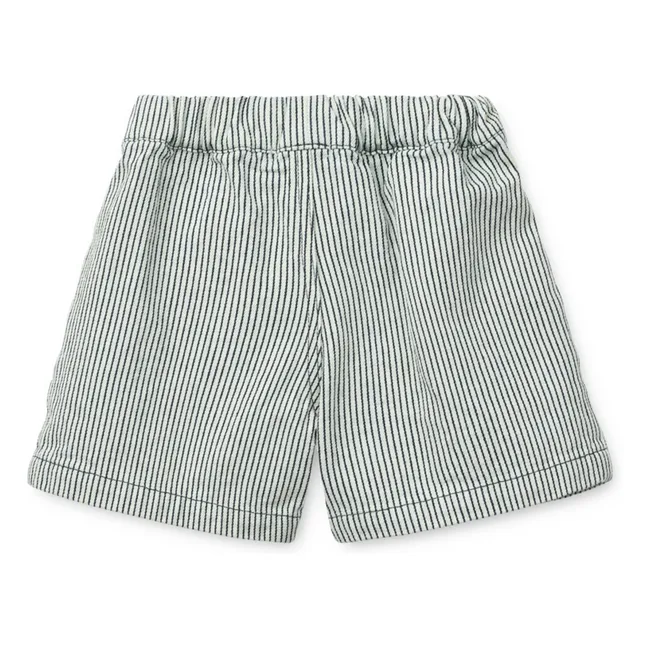 Borrisa Striped Denim Shorts | Navy blue