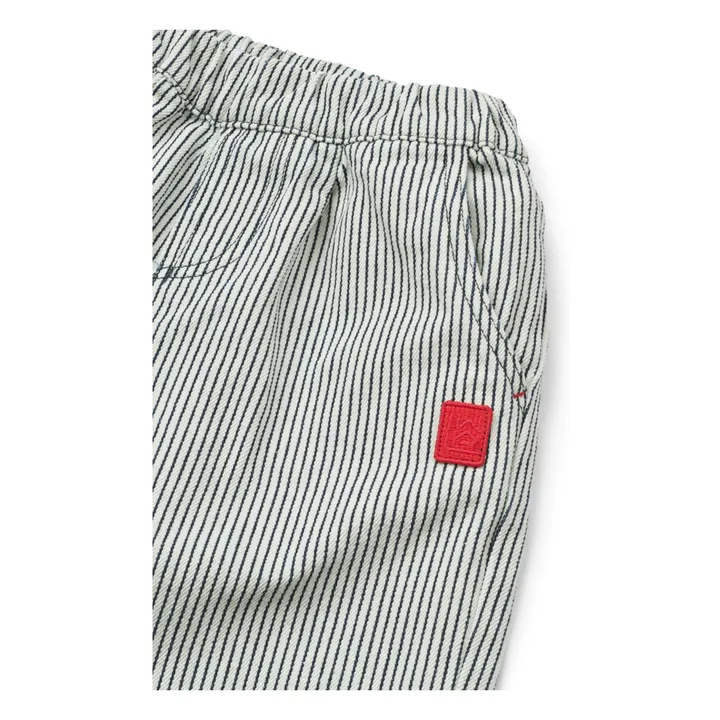 Jean Borris Rayé | Bleu marine- Image produit n°1