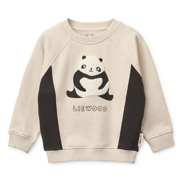 Sudadera de algodón orgánico Aude Panda | Crudo