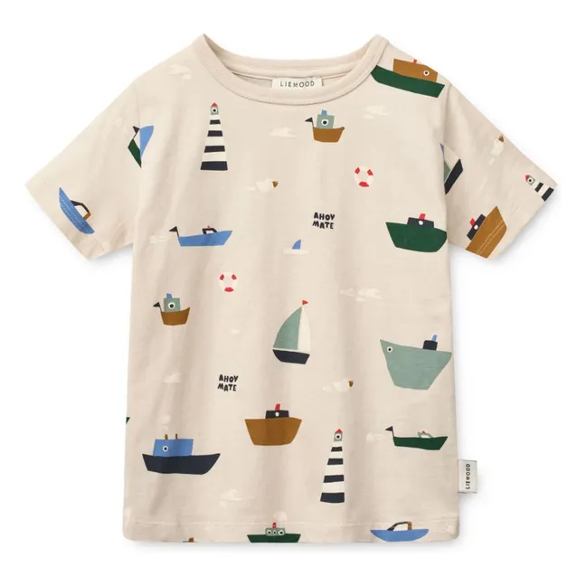 T-shirt Apia Bateaux Coton Bio | Beige
