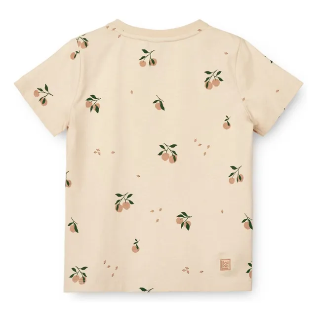 T-shirt Apia Pêches Coton Bio | Ecru