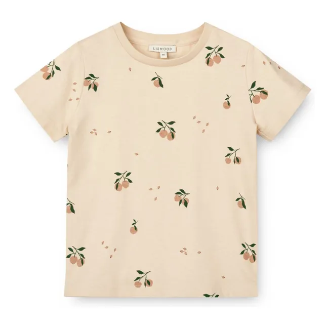 T-shirt Apia Pêches Coton Bio | Ecru