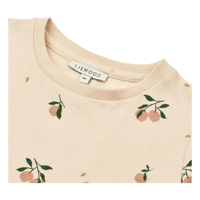 Camiseta de algodón ecológico Apia Peach | Crudo