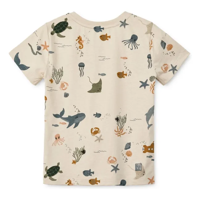 T-shirt in cotone organico Apia Fish | Beige