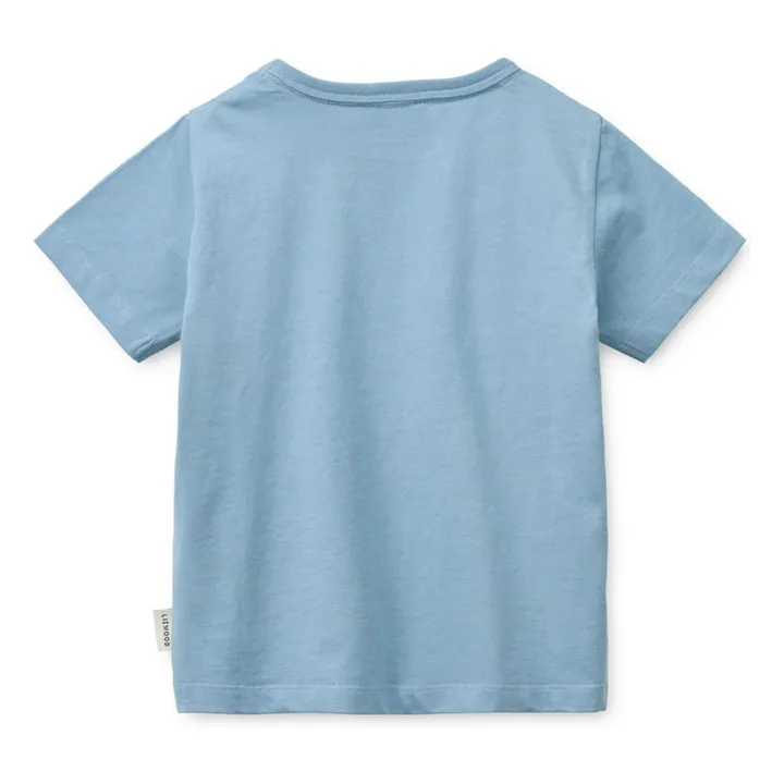 Camiseta de algodón ecológico Apia Tiger | Azul- Imagen del producto n°4