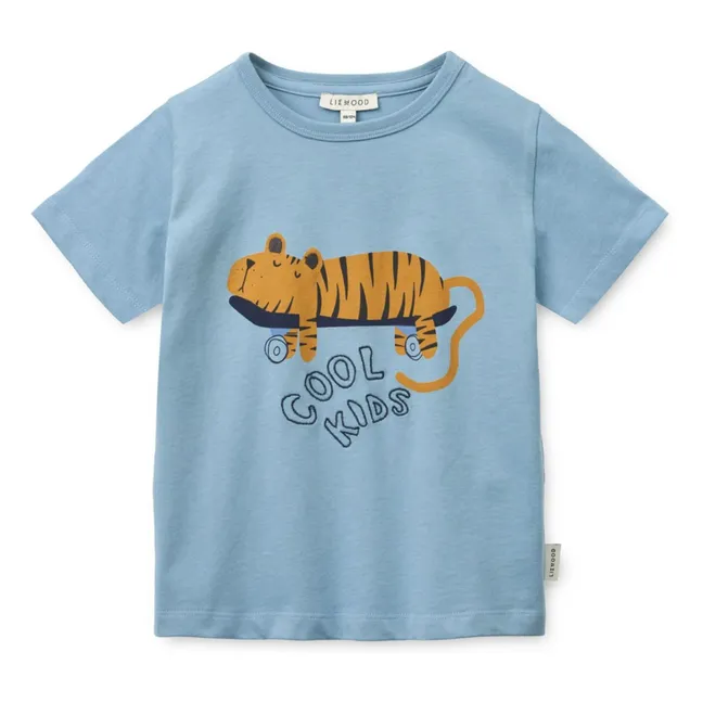 T-shirt Apia Tigre Coton Bio | Bleu