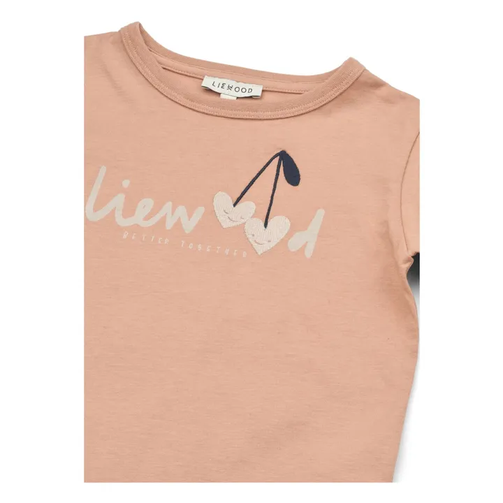 T-shirt Apia Cœurs Coton Bio | Rose- Image produit n°2