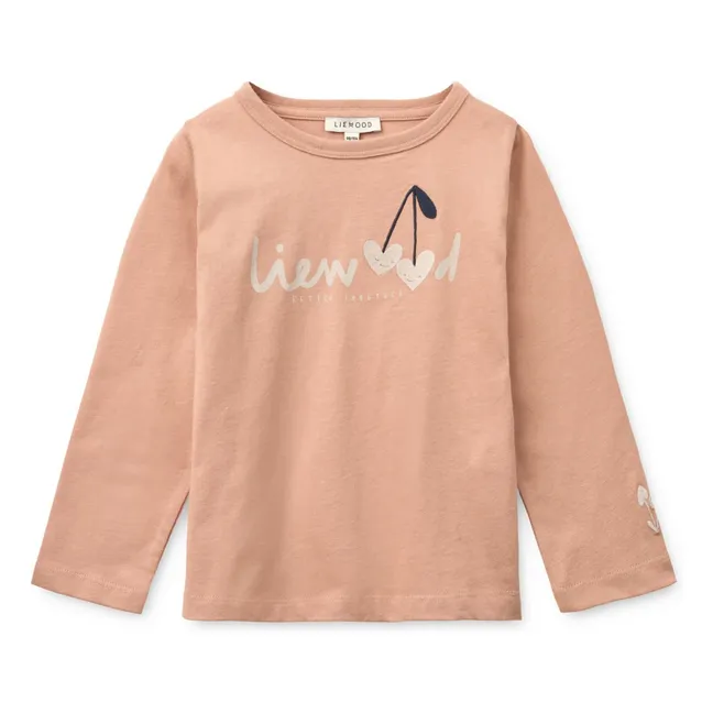 T-shirt Apia Cœurs Coton Bio | Rose