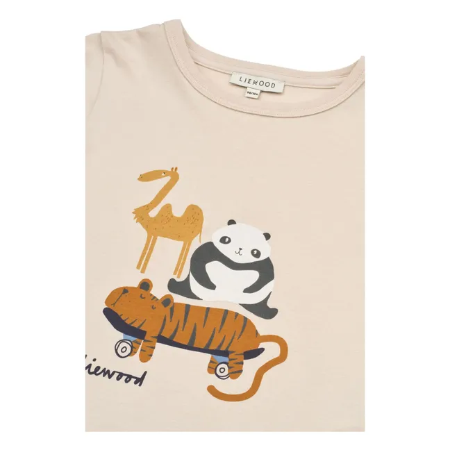 T-shirt Apia Animaux Coton Bio | Ecru