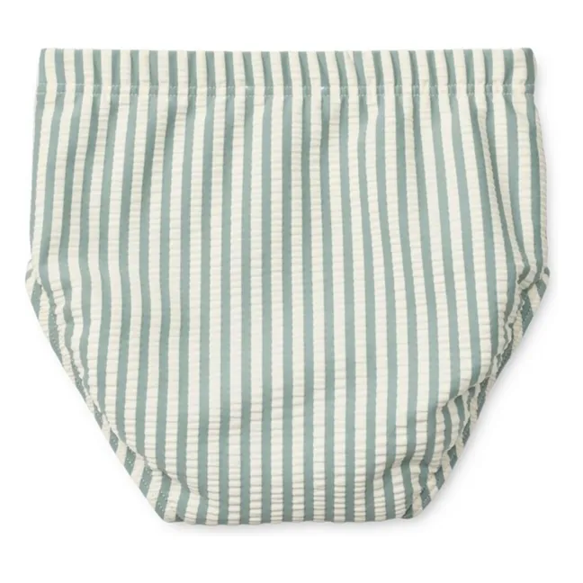 Anthony Rayé Seersucker Fibres Recyckée Swimsuit | Green