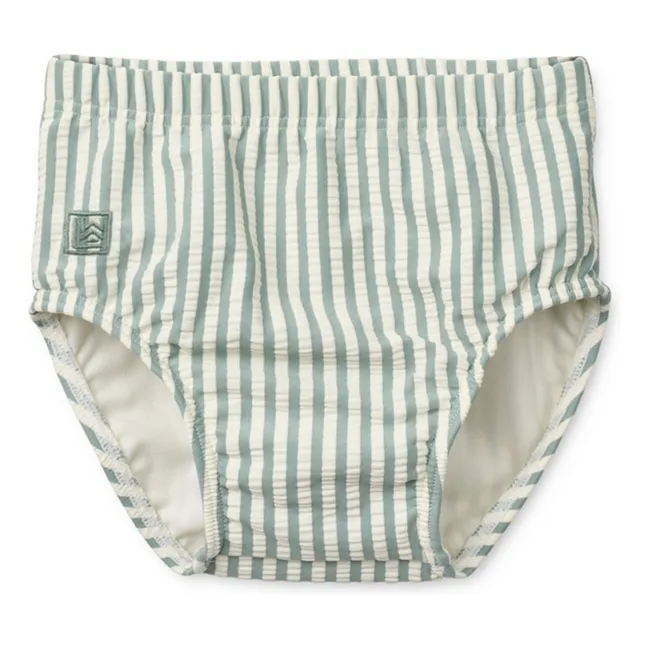 Braga de baño Anthony Striped Seersucker Recycked Fibre | Verde