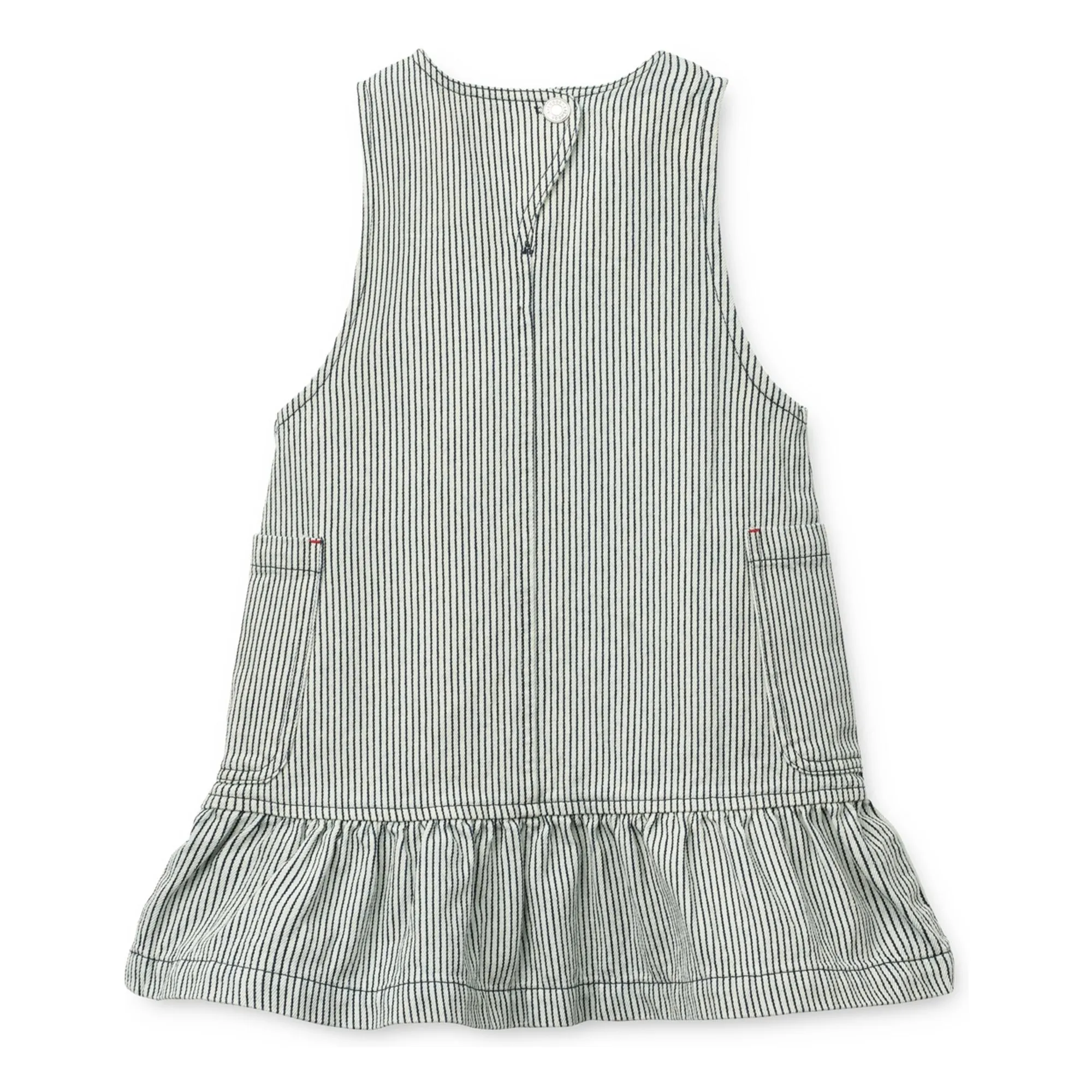 Robe Denim Angelica Rayée | Bleu marine- Image produit n°2