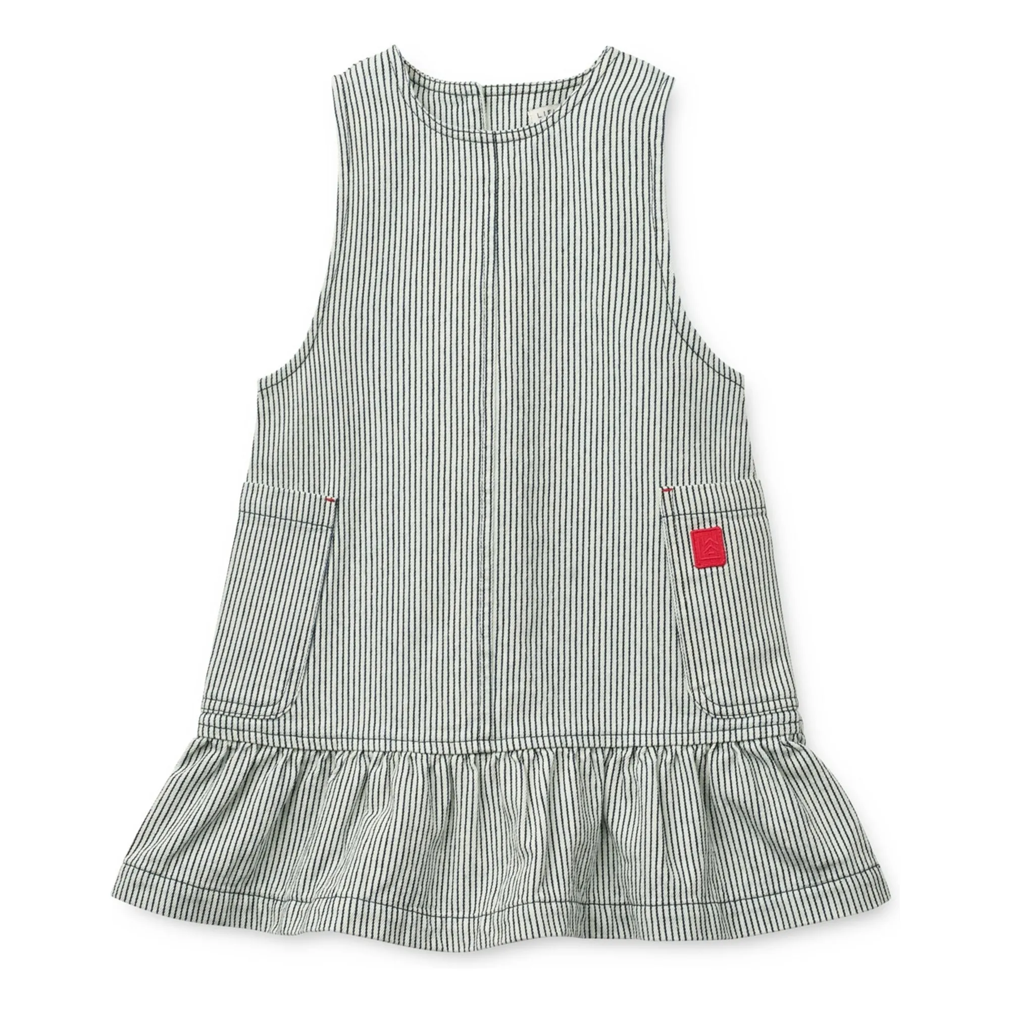 Robe Denim Angelica Rayée | Bleu marine- Image produit n°0