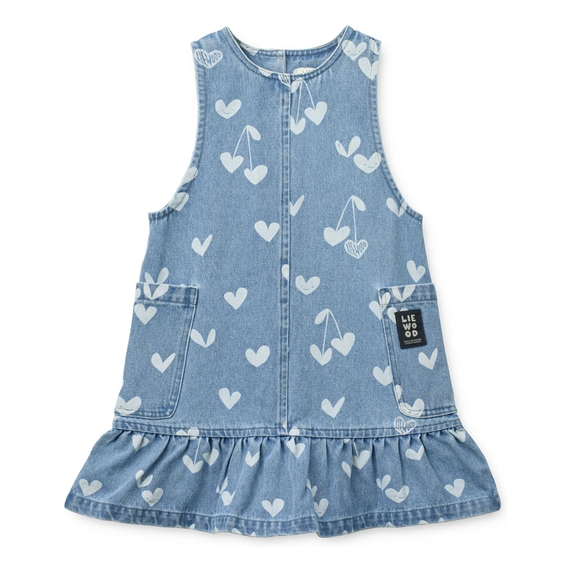 Liewood Blue Angelica Denim Dress Hearts