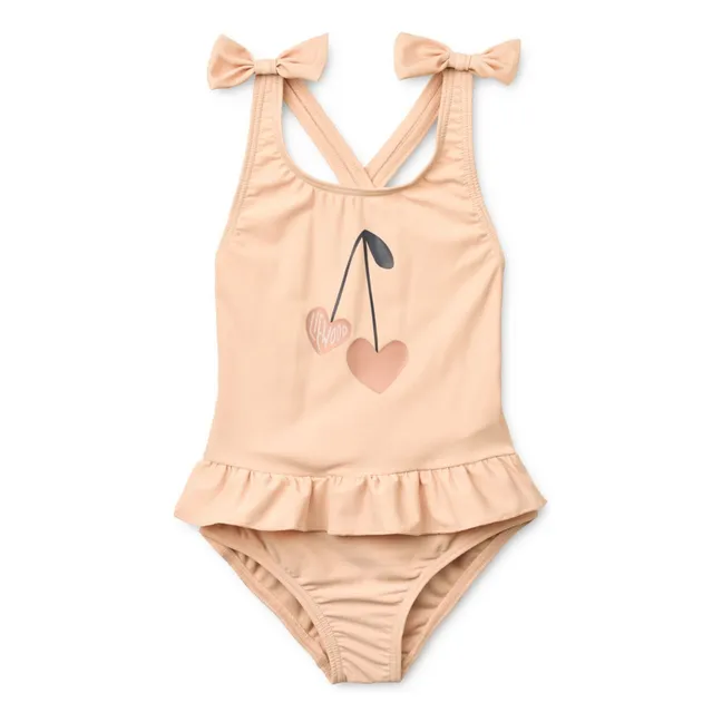 Maillot de Bain Amara Cerises Fibres Recyclées | Rose pâle