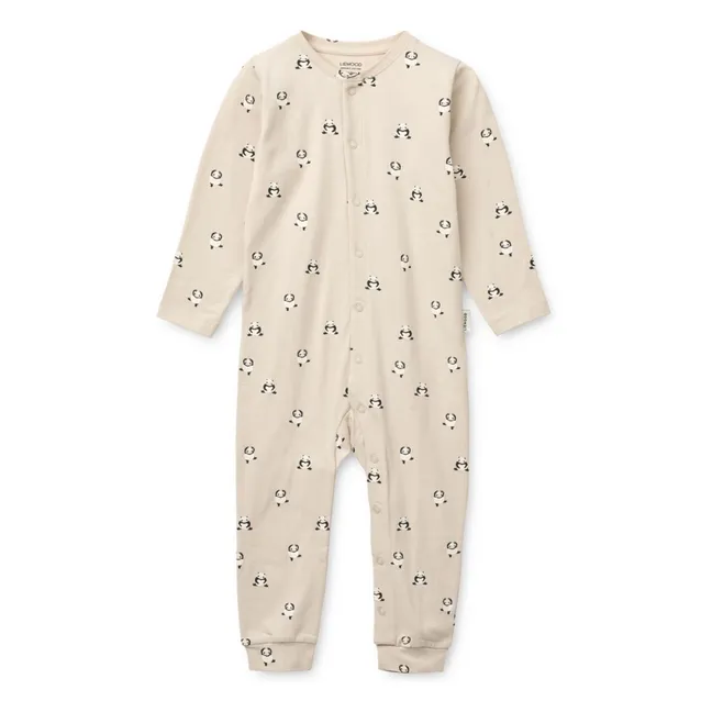 Pijama Birk Pandas Algodón Ecológico | Beige
