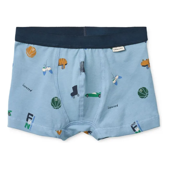 Lot 3 Boxers Marvin Sport Coton Bio | Bleu