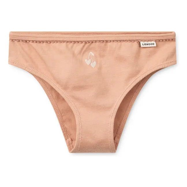 3er-Pack Slips Aylin Herzchen Bio-Baumwolle | Rosa