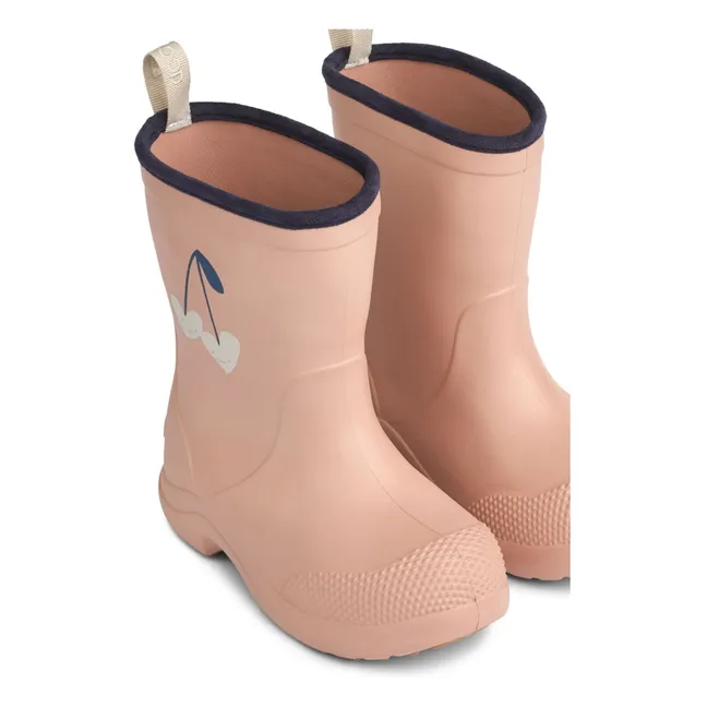 Aston Regenstiefel Herzen | Blassrosa