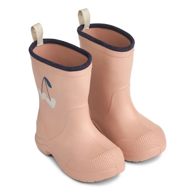 Aston Regenstiefel Herzen | Blassrosa