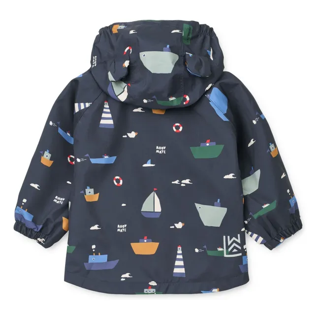 Manu Bateaux Rain Set Fibre riciclate | Blu marino