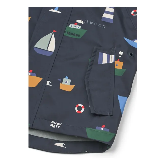 Manu Bateaux Rain Set Fibre riciclate | Blu marino