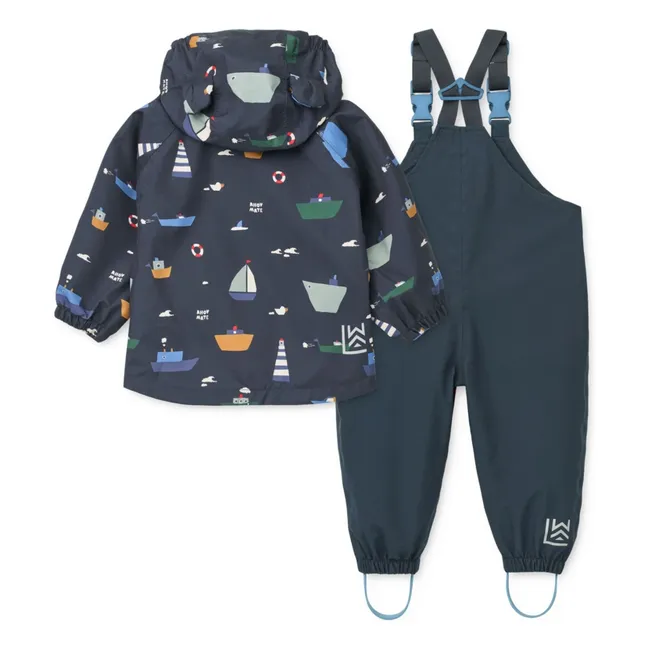 Ensemble de Pluie Manu Bateaux Fibres Recyclées | Bleu marine