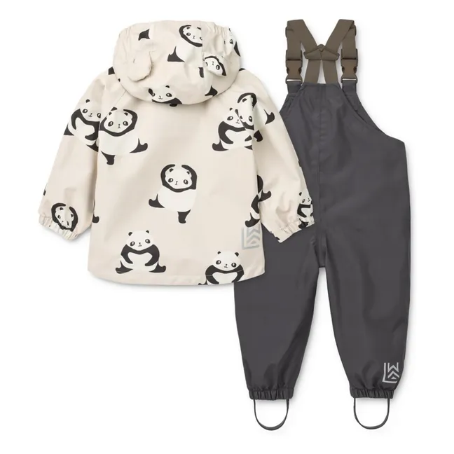 Manu Pandas Set pioggia Fibre riciclate | Blu scur