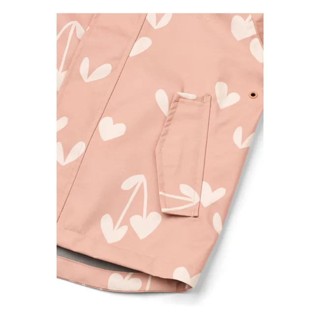 Set da pioggia in fibra riciclata Pedia Coeurs | Rosa tenue