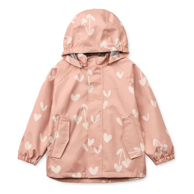 Set da pioggia in fibra riciclata Pedia Coeurs | Rosa tenue